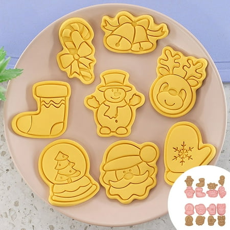 

Christmas-themed Cartoon Cookie Tools for Home DIY Baking Fondant and Handmade Cookie Making. 1Set