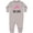 AC-Heather Grey, variant on Little Sister Girls Lil Sis Flamingo Baby Fleece Romper