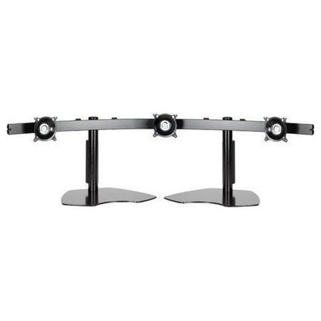 Chief - Triple Horizontal Table Stand for Most 10" - 24" Flat-Panel Monitors - Black