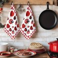 thumbnail image 6 of Red Ladybugs Kitchen Towels Set of 4, Modern Love Heart Checkered Plaid Absorbent Dish Towels for Kitchen, Microfiber Hand Towel, Quick Drying Tea Towel for Cleaning Decorative Dishcloths, 6 of 7
