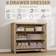 thumbnail image 5 of Freestanding natural rattan 3-cajón cómoda con anti-tip design - extra deep cajones para dormitorio, nursery o sala de estar, robot vacuum-friendly y child-safe muebles, 5 of 7