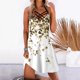 thumbnail image 2 of Moda mujer Casual Sexy cuello en V vestidos estampados verano sin mangas con cordones vestido tipo jersey Fridja  hj3821, 2 of 4