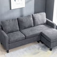 thumbnail image 6 of Sofa Sectional Sofa Furniture Set Futon Sofa Modern Convertible L-Shaped,Grey, 6 of 7