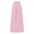 thumbnail image 3 of DuoJiaJ Women Wide Leg Pants High Waisted Yoga Pants Hippie Pants Boho Beach Plus Size Palazzo Pants High Waisted Casual Pants, 3 of 4