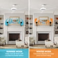 thumbnail image 6 of 52" Plywood Ceiling Fan without Light, Satin White Ceiling Fan with Remote Control, 4-Speed DC Motor, 6 of 10