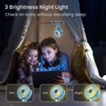 thumbnail image 5 of Portable Stroller Fan, 4000mAh Rechargeable Clip on Baby Fan 25H Battery Life, Head Detachable 360° Rotate Mini Fans, 4 Speed Personal Fans with Night Light for Car Seat Crib Bike Treadmill, Blue, 5 of 14