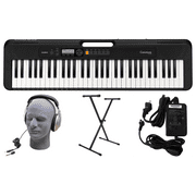 Casio CT-S200BK PPK 61-Key Premium Keyboard Pack with Stand, Headphones & Power Supply, Black
