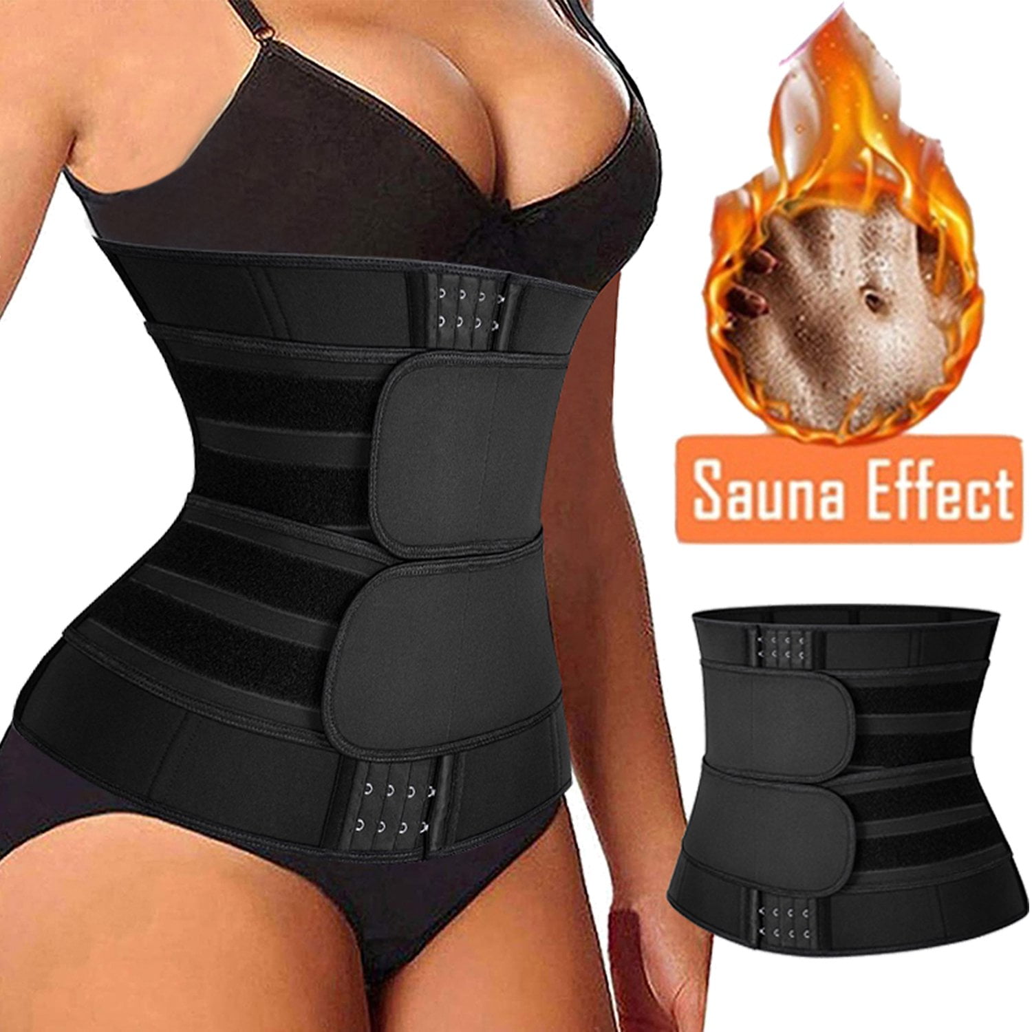 FENTINAYA Pantalones para Adelgazar para Mujer Calor Termal Neopreno Sudor Sauna Body Shapers Faja de Cintura Alta Control de Abdomen Fajas 
