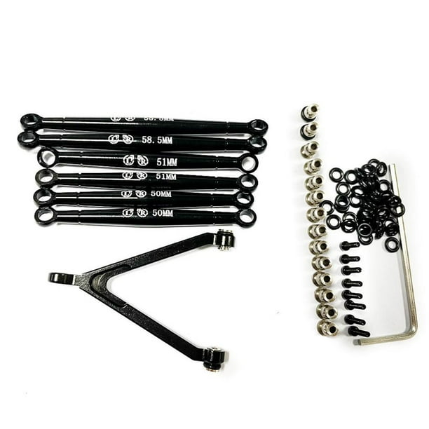 Juego de varillas de dirección Tholdsy 1/24 aleación de aluminio 7 piezas para Axial SCX24 RC