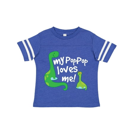 

Inktastic My Pop Pop Loves Me Dinosaur Gift Toddler Boy or Toddler Girl T-Shirt