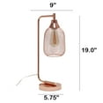 thumbnail image 4 of Lalia Home 19" Industrial Mesh Desk Lamp, Rose Gold, 4 of 12