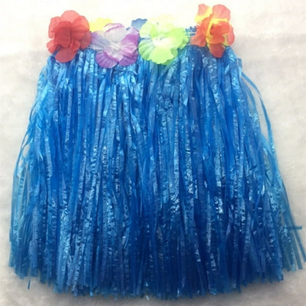 Falda de hierba de 30 a 80 cm para niños y adultos, falda de hierba hawaiana para disfraz, fiesta de disfraces, falda de hierba