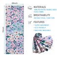 thumbnail image 2 of Blue and Pink Pioneer Flower Pattern Hot Yoga Mat Towel Non Slip for Hot Yoga - Quick-Drying Yoga Mat Cover with 4 Corner Pockets with Travel Bag - Hot Yoga Towel Non Slip 74"x26", 2 of 6