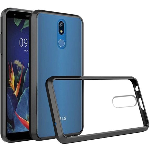 GSA Slim Transparent Bumper Case for LG K40, Harmony 3, Solo - Clear/Black