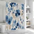 thumbnail image 5 of Blue Spring Floral Shower Curtain Set - 48" x 72" Washable Bathtub Curtain with 12 Hooks, Summer Pastoral Leaf Country Waterproof Fabric Stall Shower Curtains for Bathroom/Bathtub Décor, 5 of 6