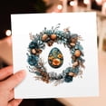 thumbnail image 6 of 3drose, Beautiful Happy Easter Design of a Painted Egg and a Wreath Gift, 1 Greeting Card with Envelope, 6 of 6