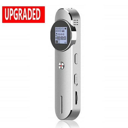 Upgraded Digital Voice Recorder,1536kbps 8GB Voice Activated Recorder for Lectures/Meetings/Class, Stereo HD-Audio Recording Device with Dual Microphone, Supports TF Card