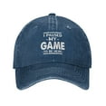 thumbnail image 2 of I Paused My Game To Be Here Baseball Cap Vintage Soft Washed Denim,Golf Dad Hat Adjustable Trucker Hats for Men Women Unisex Adult,Navy Blue, 2 of 7