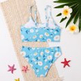thumbnail image 3 of Xinhuaya 8-12T Girls 2Pcs Swimsuit Kids Bikini Swimwear Outfits Child Prining Tankini Bathing Suit Set, 3 of 7