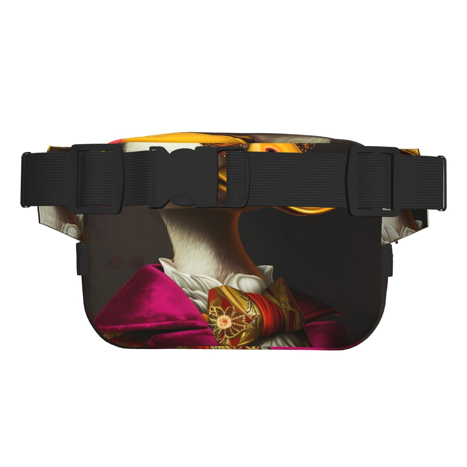 Picia Noble Style Duck Print Square Double-Layer Waist Bag Mini Adjustable Waist Belt Bag Exercise Running Travel Hiking