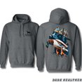 thumbnail image 4 of Straight Up Southern . Bold Black Hunting Dog with Duck Graphic. Perfect for Outdoorsmen and Waterfowl Hunters. for Adventure and Style Unisex Comfort Hoodie, Color: Red, Size: XL, 4 of 5