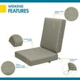 thumbnail image 3 of Duck Covers Weekend Water-Resistant 36 x 18 x 3 Inch Outdoor Dining Chair Cushions, Moon Rock, 3 of 8