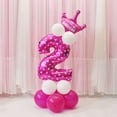 thumbnail image 3 of GUOOL All Numbers Crown Balloons Column Set Happy Birthday Arch Garland Number 2, 3 of 5