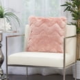 thumbnail image 2 of Nourison Faux Fur Solid Blush Decorative Throw Pillow , 14" x 24", 2 of 5