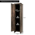 thumbnail image 5 of Canddidliike Linen Tower Bathroom Storage Cabinet Tall Slim Side Organizer with Shelf-Walnut, Bathroom Floor Cabinet for Entryway Storage, Home Office Furniture, 5 of 9