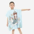 thumbnail image 4 of BULLPIANO Toddler Kids Baby Girls Boys Beach Towel with Hood Swim Cover Up Bath Towel Surf Poncho Beach Cover Ups, 4 of 8