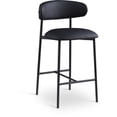 thumbnail image 3 of Meridian Furniture Lupita Black Vegan Leather Counter Stool (Set of 2), 3 of 11