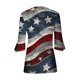 thumbnail image 4 of Fiudx Ofertas Del Día Camiseta Estampada a La Moda para Mujer, Blusa con Mangas 3/4, Camisetas Informales con Cuello En V, 4 of 5