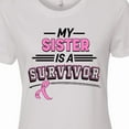 thumbnail image 4 of Inktastic My Sister is a Survivor Breast Cancer Awareness Women's T-Shirt, 4 of 5