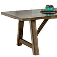 thumbnail image 5 of Jule Dining Table, 76 Inch Rectangular Top, Trestle Base, Brown Solid Wood, 5 of 7