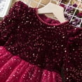 thumbnail image 5 of PEASKJP Robes de Mode pour Bébés Filles Robe d'Été Vêtements pour Tout-Petits Robe de Fête d'Anniversaire pour Enfants, Rouge 140, 5 of 5
