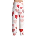 thumbnail image 6 of Hearthz Valentines Pajama Pants Men Men Sleep Pants Heart Graphic Drawstring Wide Leg Lounge Pants Men with Pocket, 6 of 6