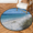 Multicolour 1, variant on CURLYOOT Round Rug 3ft Blue Beach Seaside Area Rug, Washable Circle Mat Non Slip Floor Carpet Mat, Soft Indoor Rugs for Entryway Living Room Dining Room Bedroom
