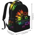 thumbnail image 2 of Faith Over Fear Patriotic Christian Cross American Flag Laptop Backpacks Double Shoulder Laptop Pack Bag Daypack Back Pack Bags Rucksack Computer Bag with Side Pockets Front Zipper Pockets, 2 of 6