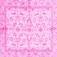 thumbnail image 1 of Ahgly Company Indoor Square Oriental Pink Modern Area Rugs, 7' Square, 1 of 4