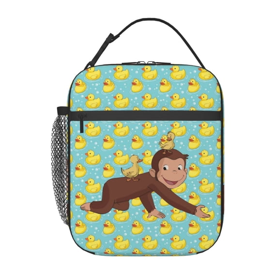 Insulated Lunch Bag Case Cooler Handbags Box Tote Bags For Picnic Travel Work Beach or Hiking Gifts George With Duck Lunchbag