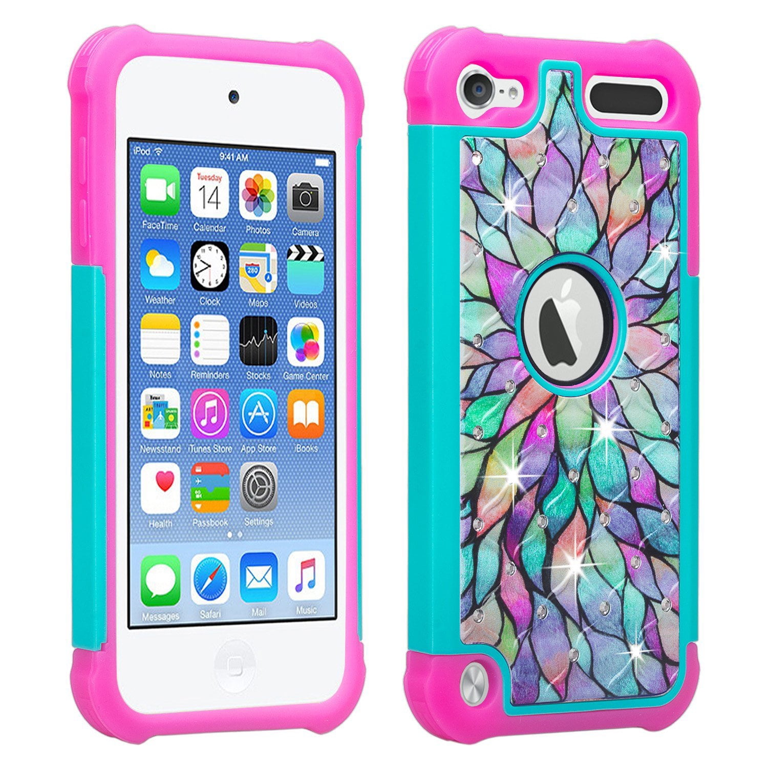 Apple iPod Touch 5 T ARMOR HYBRID CASE SKIN COVER ACCESSORY ZEBRA BLACK//WHITE