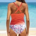 thumbnail image 6 of Huowey Women Swimwear Cute Floral Print Swimsuits V-Neck Tankini Set Boho Bathing Suit Honeymoon Cruise Trendy Wear, 6 of 8