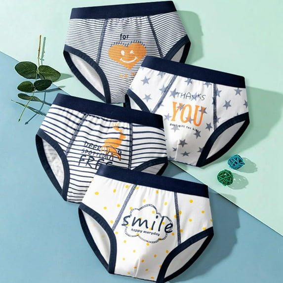 MUXiin Boys' and Toddler Boxer Cotton Briefs,Comfort Breathable Underwear,Tag Free Underwear Sizes for 2T to 11 Years Old