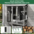 thumbnail image 5 of PETSCOSSET Wooden Cat Window Box Enclosure for Multiple Indoor Cats, Small Pet Perch House, 5 of 12
