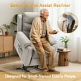 thumbnail image 3 of YSICK Small Power Lift Recliner Chair for Elderly with Remote Control Linen for Living Room,Beige, 3 of 7