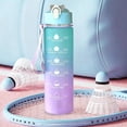 thumbnail image 6 of Guodhu Large Capacity Sports Water Bottle with Bounce-Top Lock and Straw, Gradient Design Leak-Proof Plastic Travel Cup for Daily Hydration(Multicolor P), 6 of 6