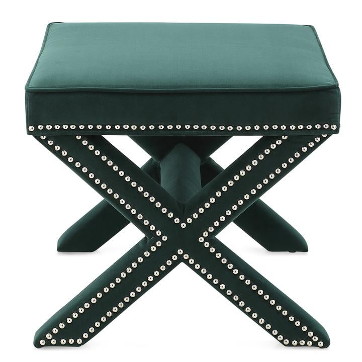 M72 Cross Legs Ottoman In Velvet