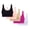 08/Black,Pink,Beige,Hot Pink,White, variant on 5 Pack Sports Bras for Women Seamless Wireless Supportive Bra Push Up Comfort Soft No Underwire Full Coverage T-Shirt Bra