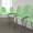 Green, variant on Emma + Oliver Green Stack Chair with Lumbar Support and Silver Frame