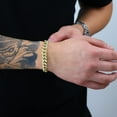 thumbnail image 5 of Nuragold 14k Real Yellow Gold Miami Cuban Link 9mm Chain Bracelet (7"-9") Italian Jewelry for Men, 5 of 11